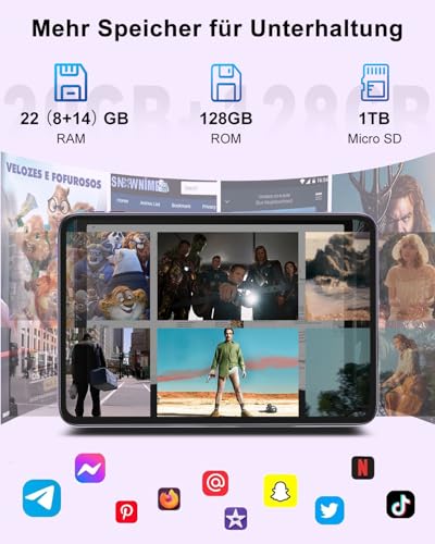 Detalle 2 de GOODTEL Tablette Android 15, 22 Go, 5G ⚙