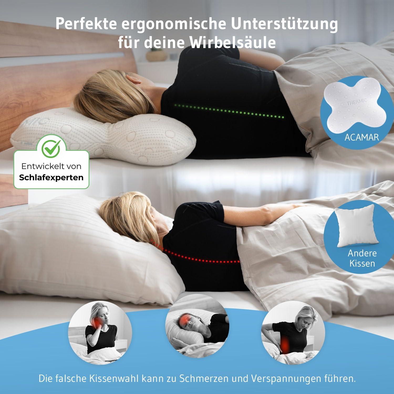 Thumbnail 4 de ACAMAR Seitenschläferkissen Ergonomisch