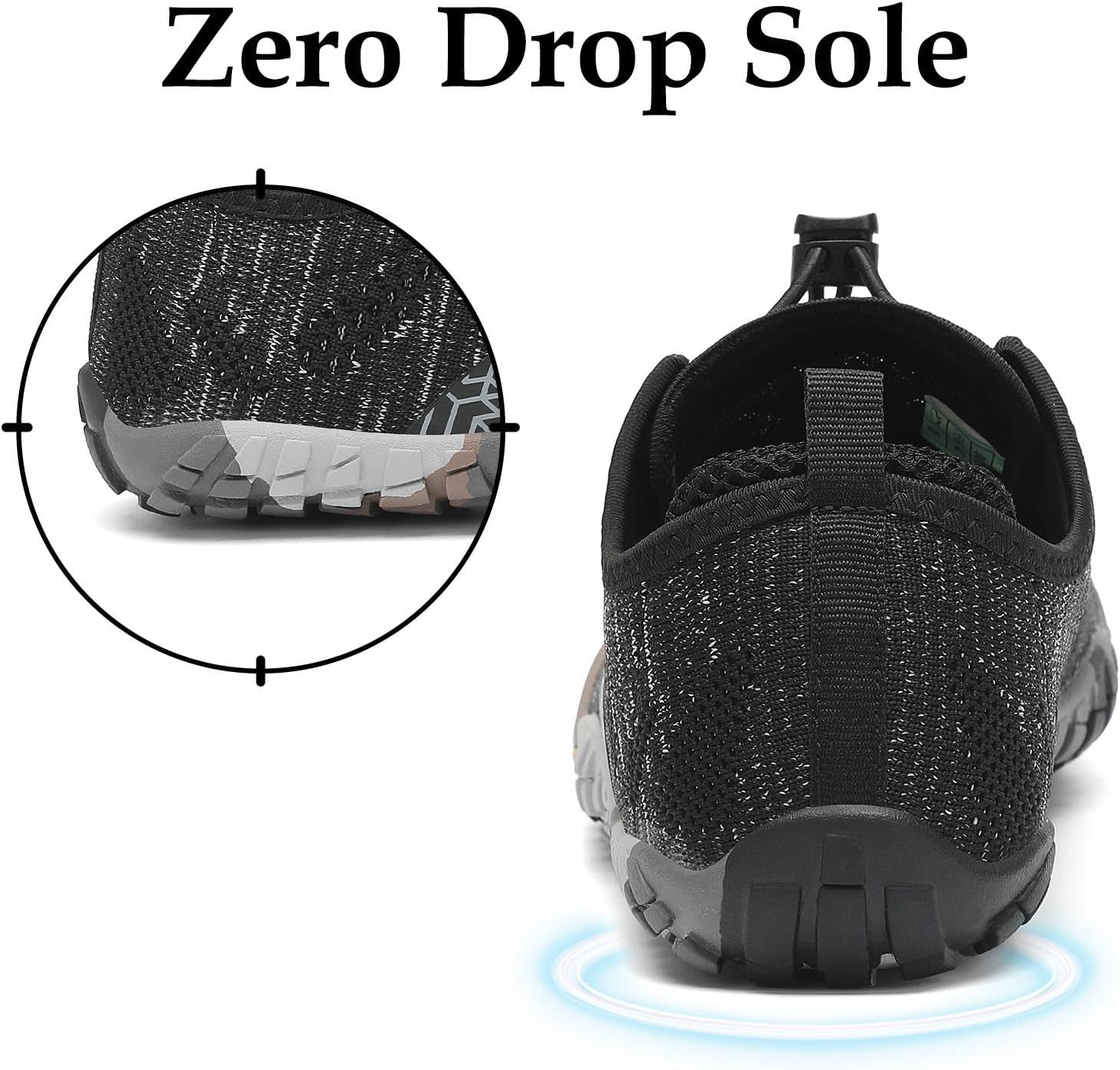 Detalle de SAGUARO Barfußschuhe Unisex – Breite Zehenbox, Zero-Drop, rutschfest und atmungsaktiv