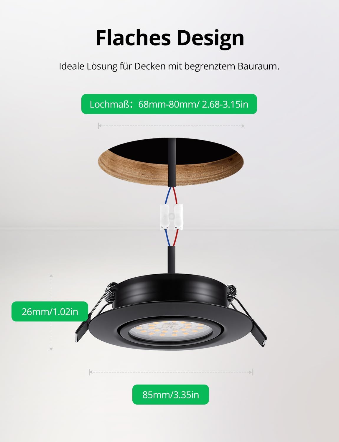 Detalle de BOJIM Einbaustrahler LED 5,5 W 10er Set