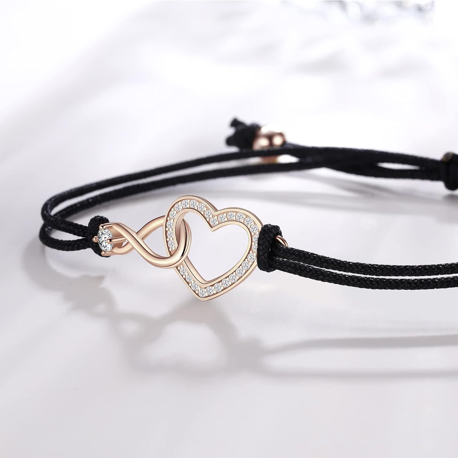 Detalle de Jrêveinfini Infini Bracelet Femme Argent 925 – Cordon ajustable avec boîte cadeau