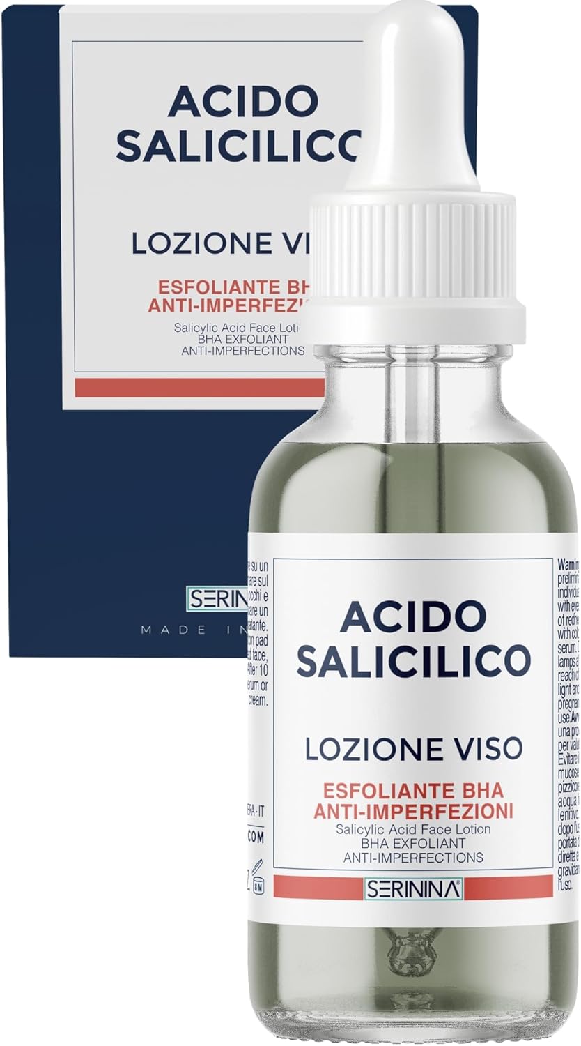 Detalle de SERININA Acido Salicilico Viso – Siero Esfoliante BHA 2% per Acne e Pori Dilatati
