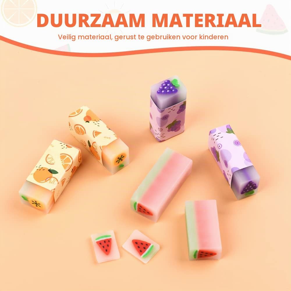 Thumbnail 3 de Vicloon Fruta Borrador gumset met fruitgeur, 6 stuks van PVC