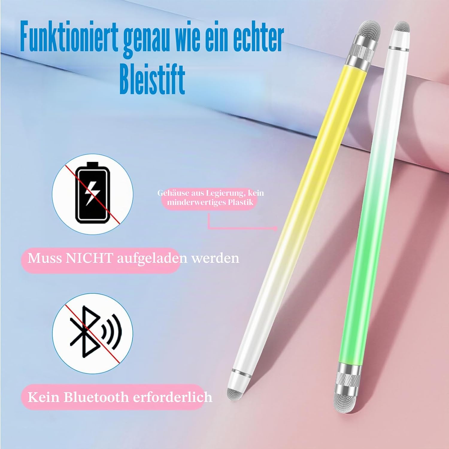 Thumbnail 1 de Bopomofo Tablet Stift Set (5 Stück) Touchscreen Stylus mit Faserkspitze – universell für iPhone, iPad, Android & Tablets