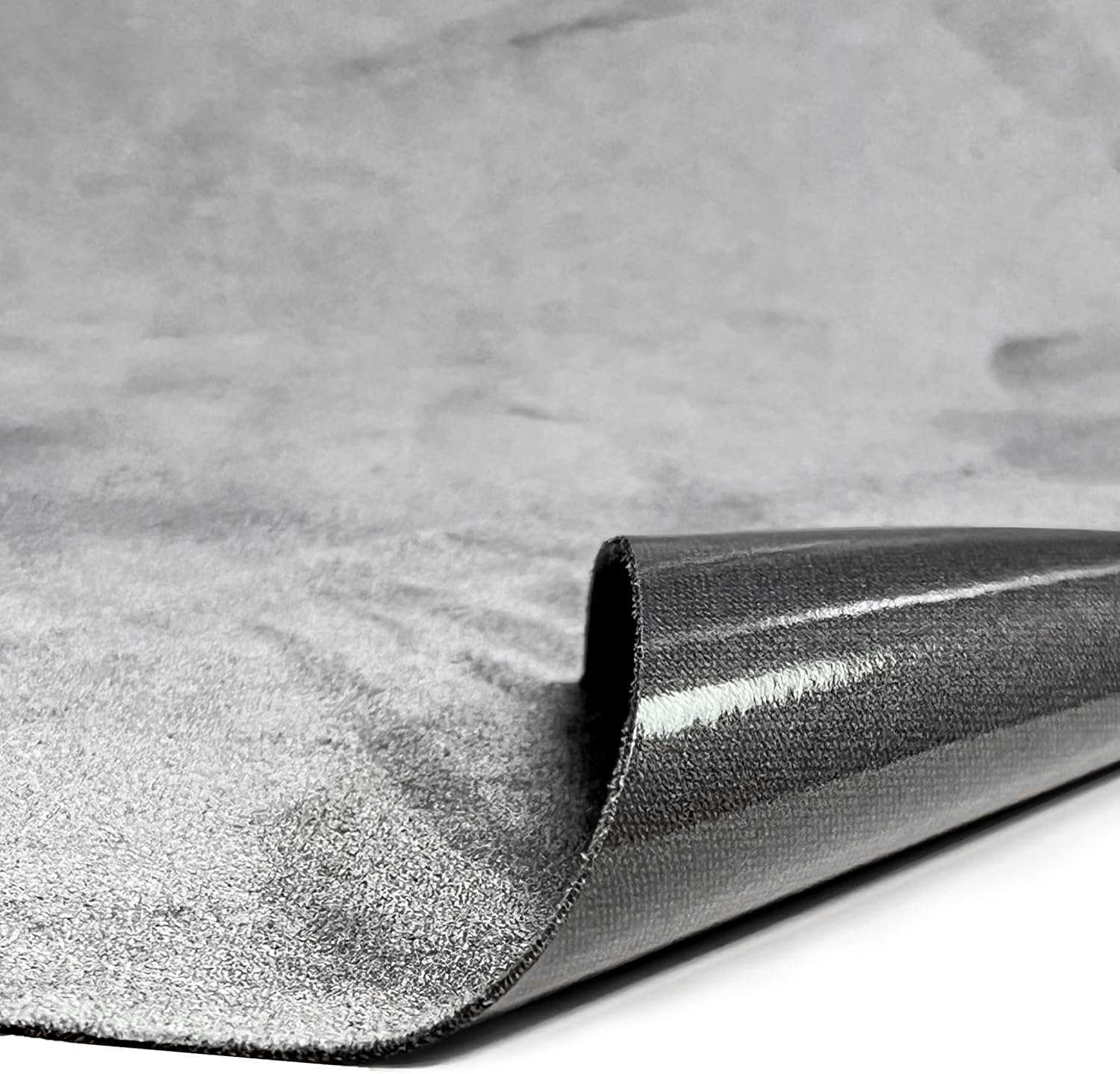 Thumbnail 1 de Fondlife Tissu en microfibre autocollant pour cockpit – daim velours gris blanc, 150x40 cm