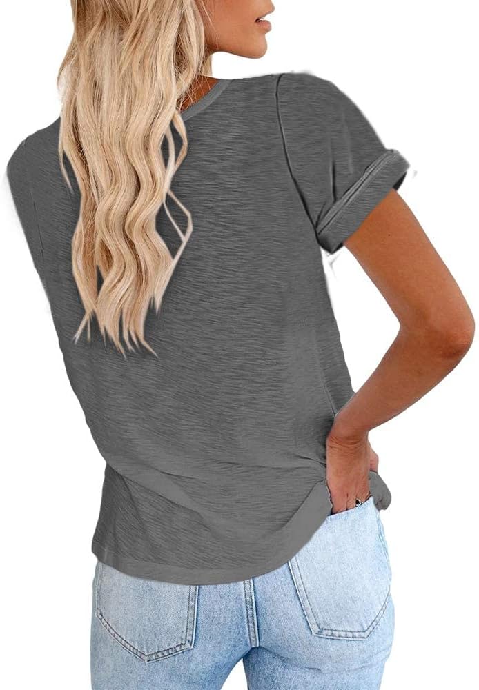 Thumbnail 1 de Cicy Bell Damen T-Shirt Kurzarm – Rundhals, Basic-Cut, Baumwolle-Optik, Allround-Top