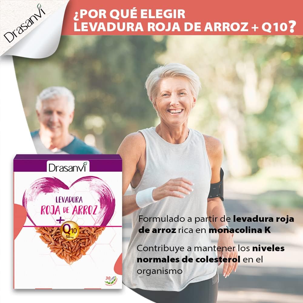 Detalle de DRASANVI Levadura Roja de Arroz con Coenzima Q10 30 cáps.