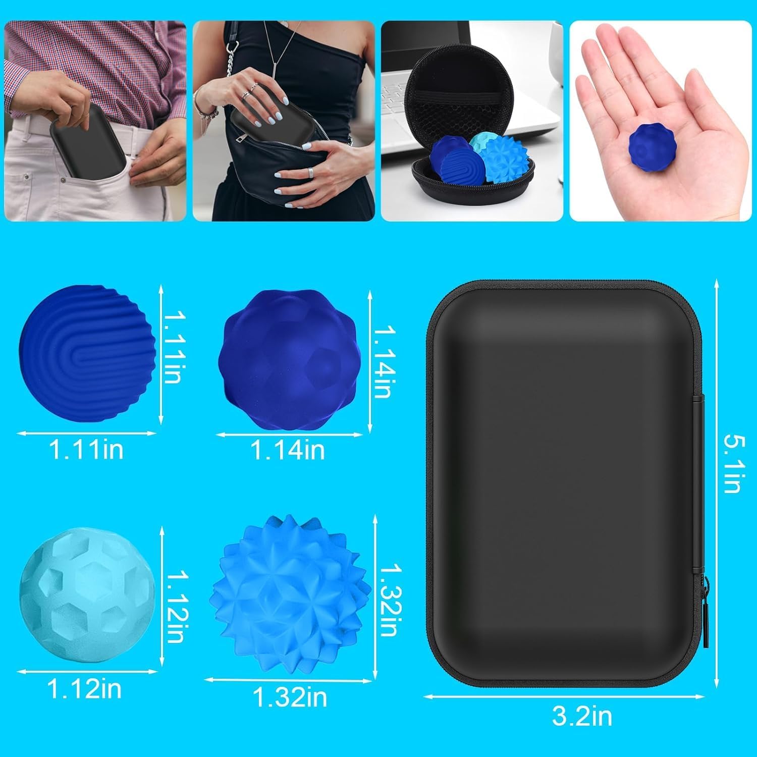 Detalle 2 de Magnetic Balls Fidget Toy Set 8pcs