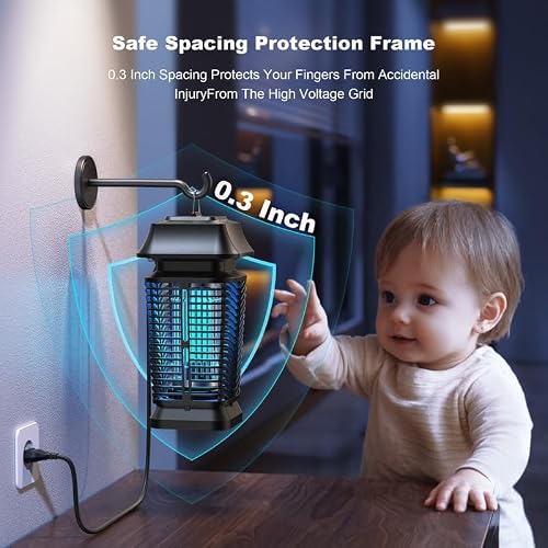 Detalle de Lámpara Antimosquitos Eléctrica 3000V de 20W YEEFON — IPX4, 360°/100m²