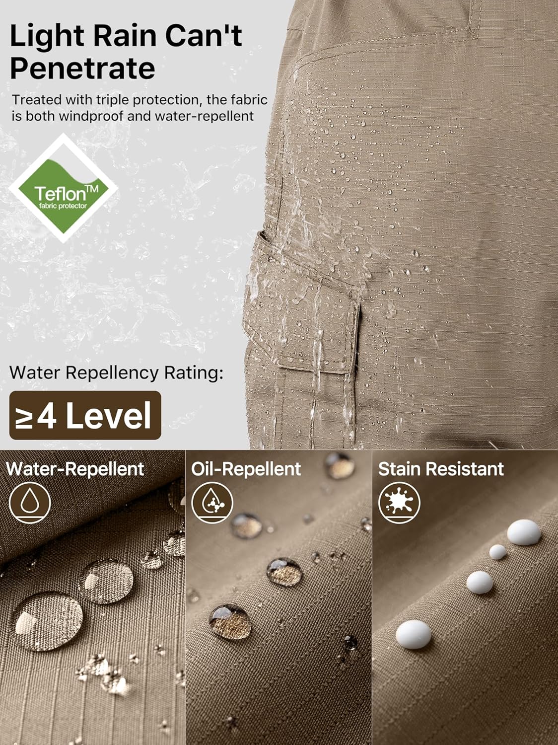 Thumbnail 2 de FREE SOLDIER Men’s Tactical Pants Water-Resistant Ripstop Cargo Work Pants (EDC / Hiking)