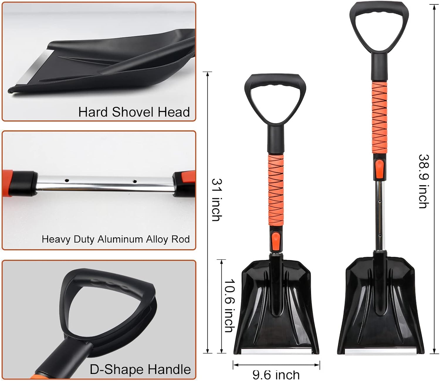 Thumbnail 3 de 42-Inch Extendable Snow Brush with 180° Rotating Head 🧹