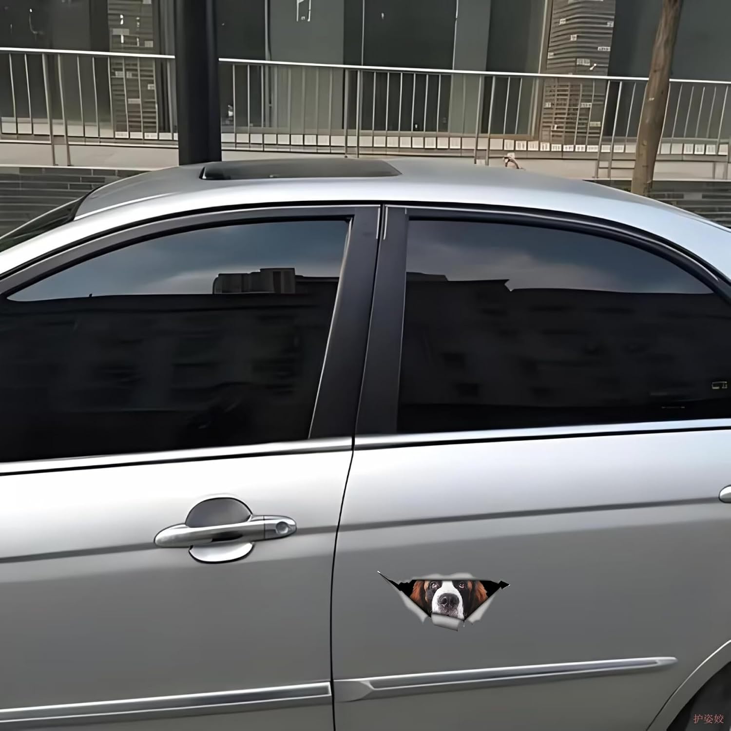 Thumbnail 4 de TIZIKJ Autoaufkleber Bernhardiner 22 cm