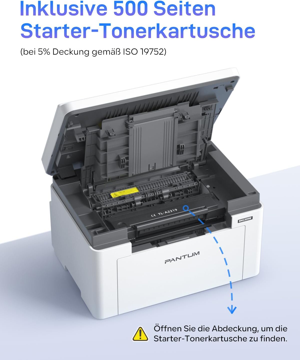 Thumbnail 6 de PANTUM BM2309W Laserdrucker 3-in-1 (Drucken, Scannen, Kopieren) mit WLAN, AirPrint & Mopria