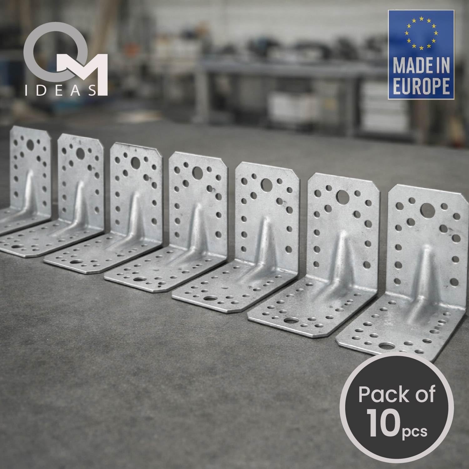 Thumbnail 2 de OMIDEAS 10 x Angle Brackets 90 x 90 x 65 mm