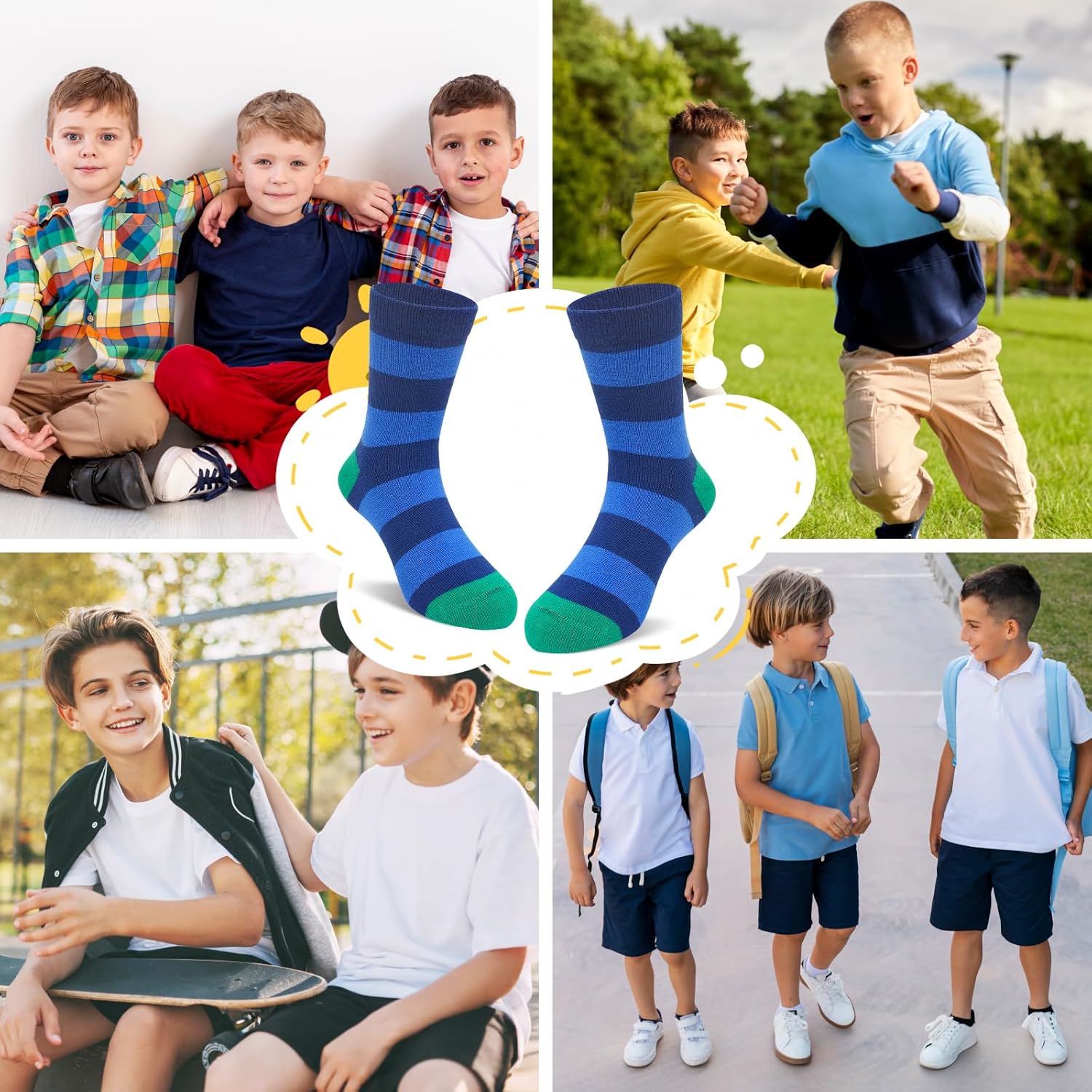 Thumbnail 6 de PUTUO Chaussettes coton enfant 2–12 ans