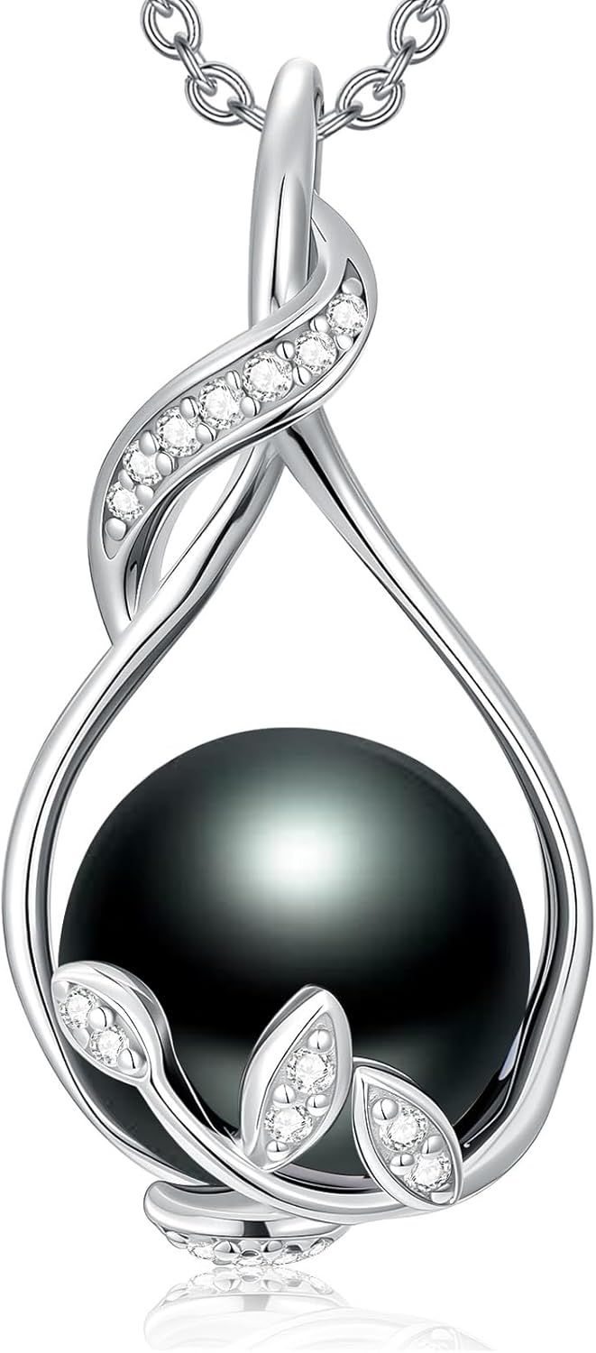 Thumbnail 5 de LONAGO Süßwasserperle Anhänger Halskette mit Infinity-Design aus 925er Sterlingsilber für Damen