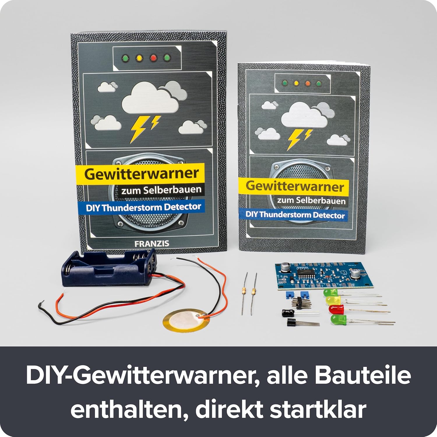 Thumbnail 1 de FRANZIS 65238 Gewitterwarner zum Selberbauen – Lötbausatz für rechtzeitige Unwetterwarnung