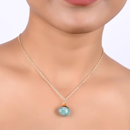 Detalle 2 de Gempires Natural Amazonite Teardrop Pendant