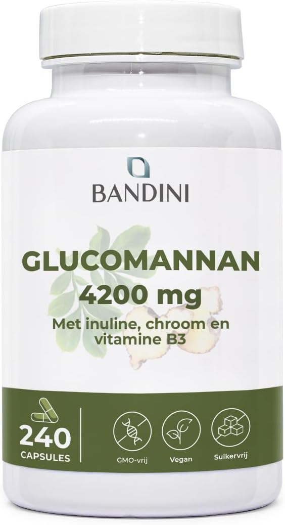 Detalle de Bandini Glucomannaan-capsules 4200 mg, 240 stuks, vegan