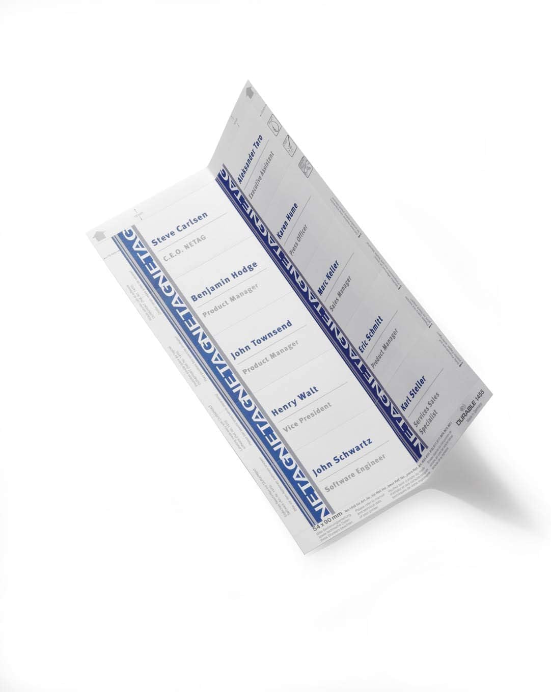 Thumbnail 2 de Durable 145502 Badgemaker: cartoncini inserto 54 x 90 mm, bianco, confezione da 200