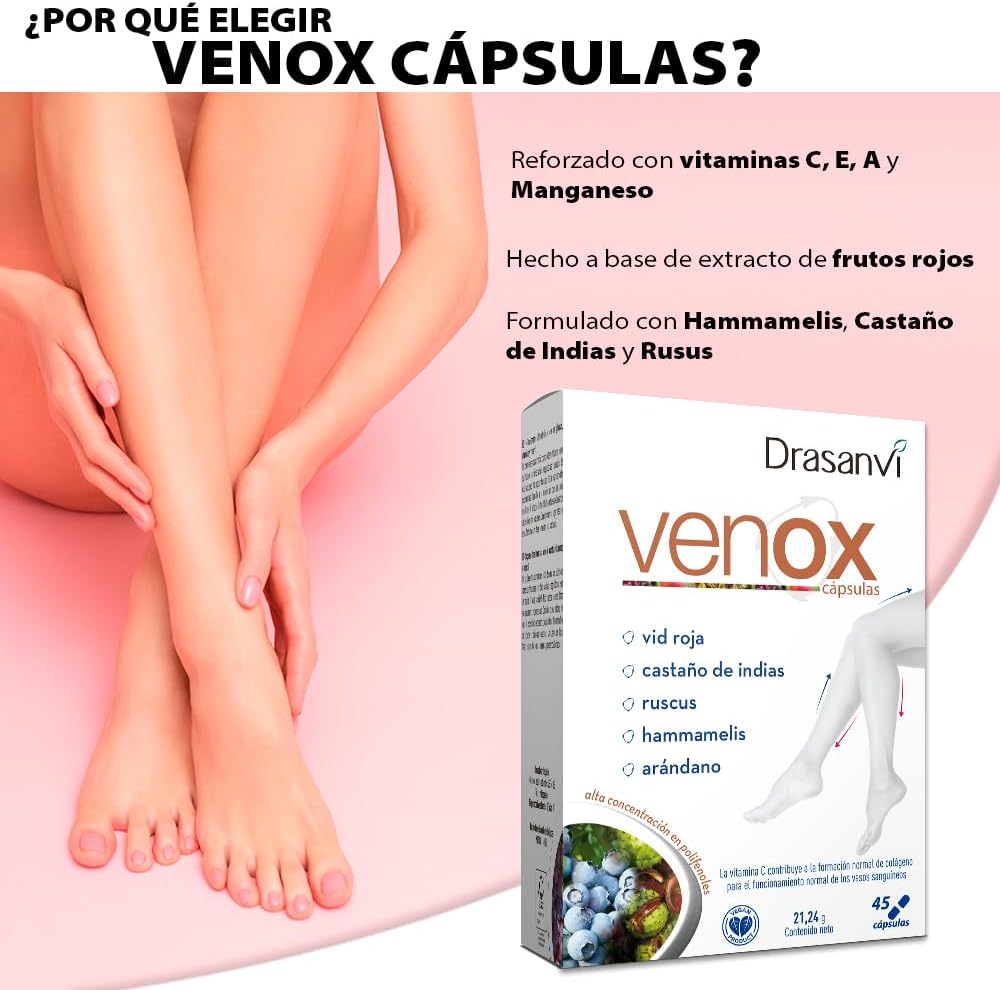 Thumbnail 1 de Drasanvi VENOX Cápsulas para Mejora Circulación 🍇