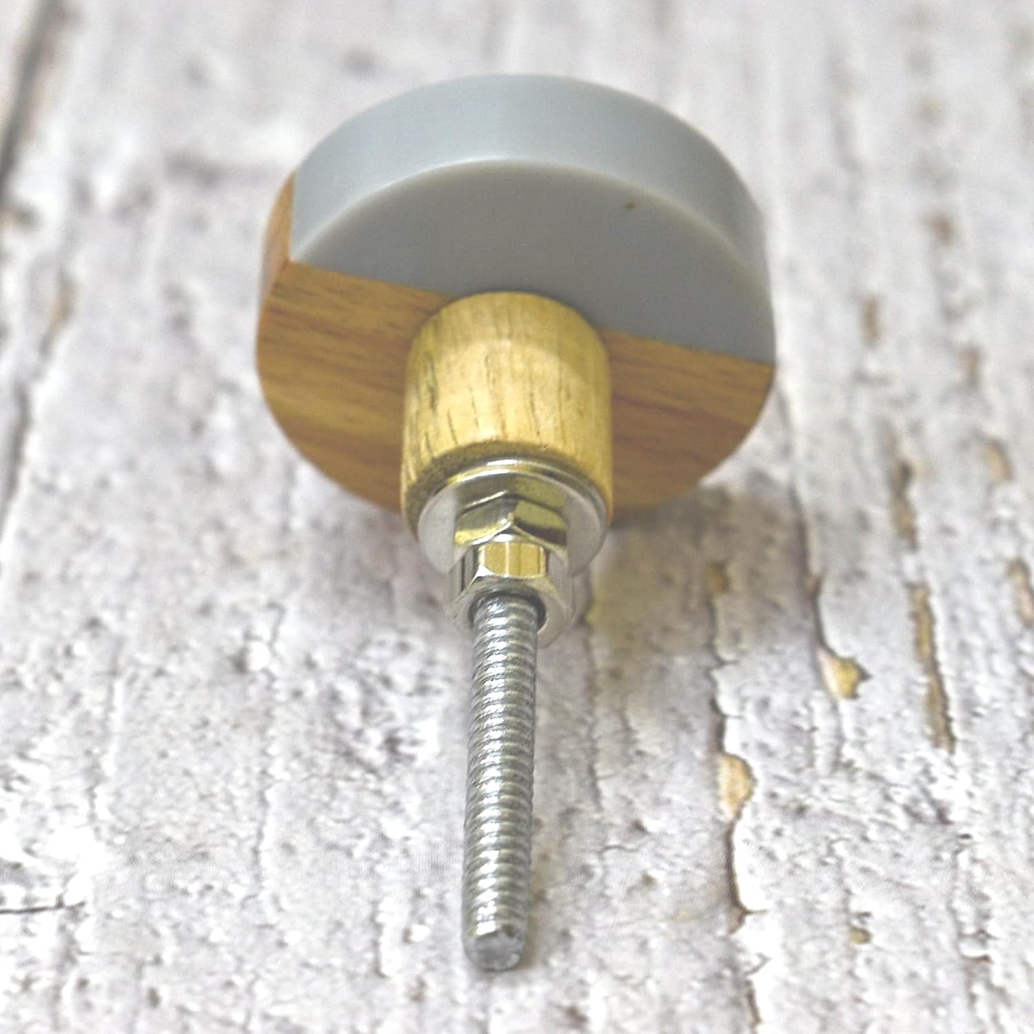 Thumbnail 3 de ARTISNO Three Tone Gold Designs Holz-Resin-Knöpfe im Vintage-Stil – runde Tür-/Schrankknäufe (Durchmesser 37 mm, für Türen bis 30 mm)