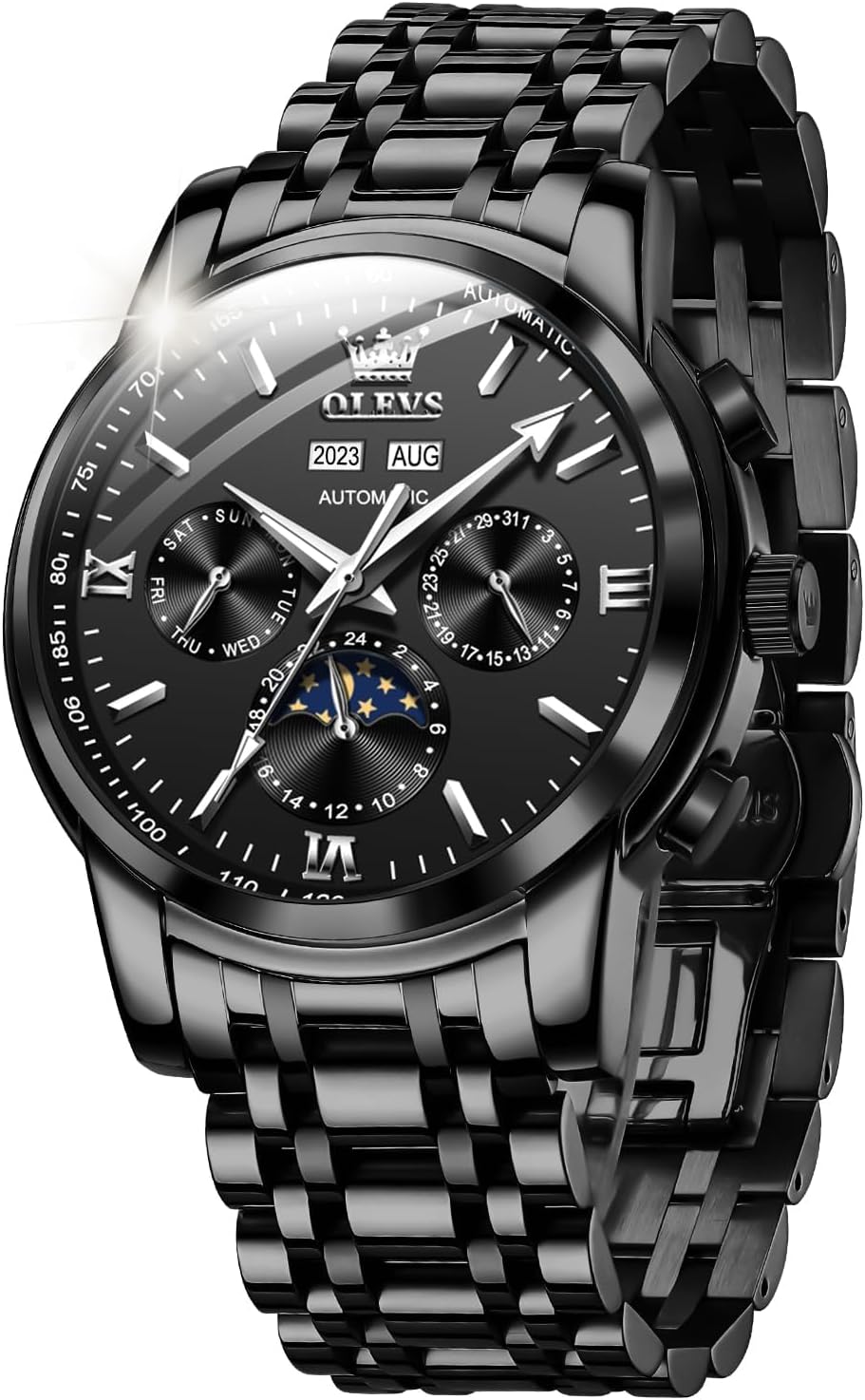 Detalle de OUPINKE Herrenuhr Automatik mit Mondphase