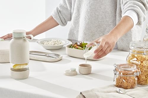 Detalle 2 de Lékué Lunch Box Organic 🍱 Doble para transportar alimentos 1000 ml