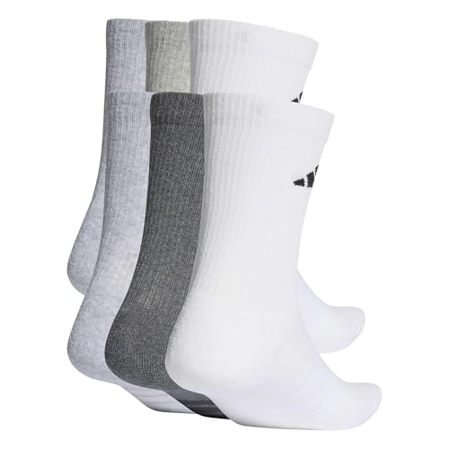 Thumbnail 2 de adidas Mixte Cushioned Crew Socks 6 Paires – blanc et gris, taille 37-40