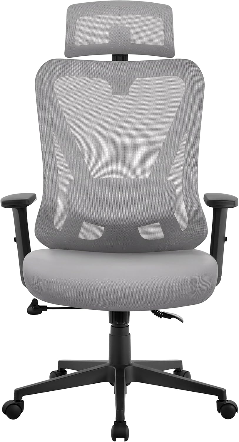 Detalle de Yaheetech Poltrona/Sedia Ufficio Ergonomica Lombare con Schienale Reclinabile e Braccioli Regolabili – 90°-130°, Rete Traspirante, SGS, EN1335, 136 kg