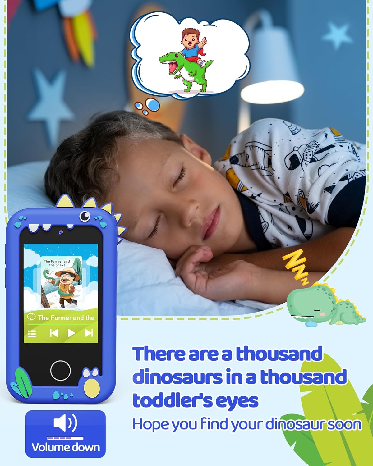Thumbnail 5 de KOKODI Kids Smart Phone Toys: Touchscreen HD Dual Camera Learning Phone for Ages 3–10 (Navy Blue)