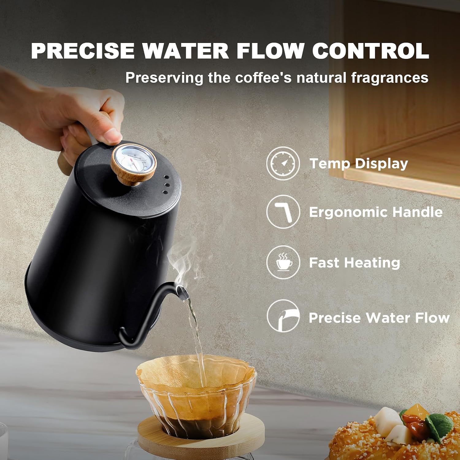 Detalle 2 de Nueve&Five Gooseneck Kettle 1L ⚡