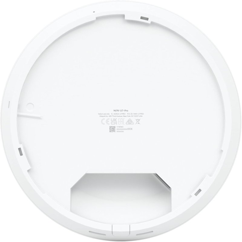 Detalle de Ubiquiti U7 Pro BE5400: Punto de Acceso WiFi 7 Tri‑Banda para grandes instalaciones