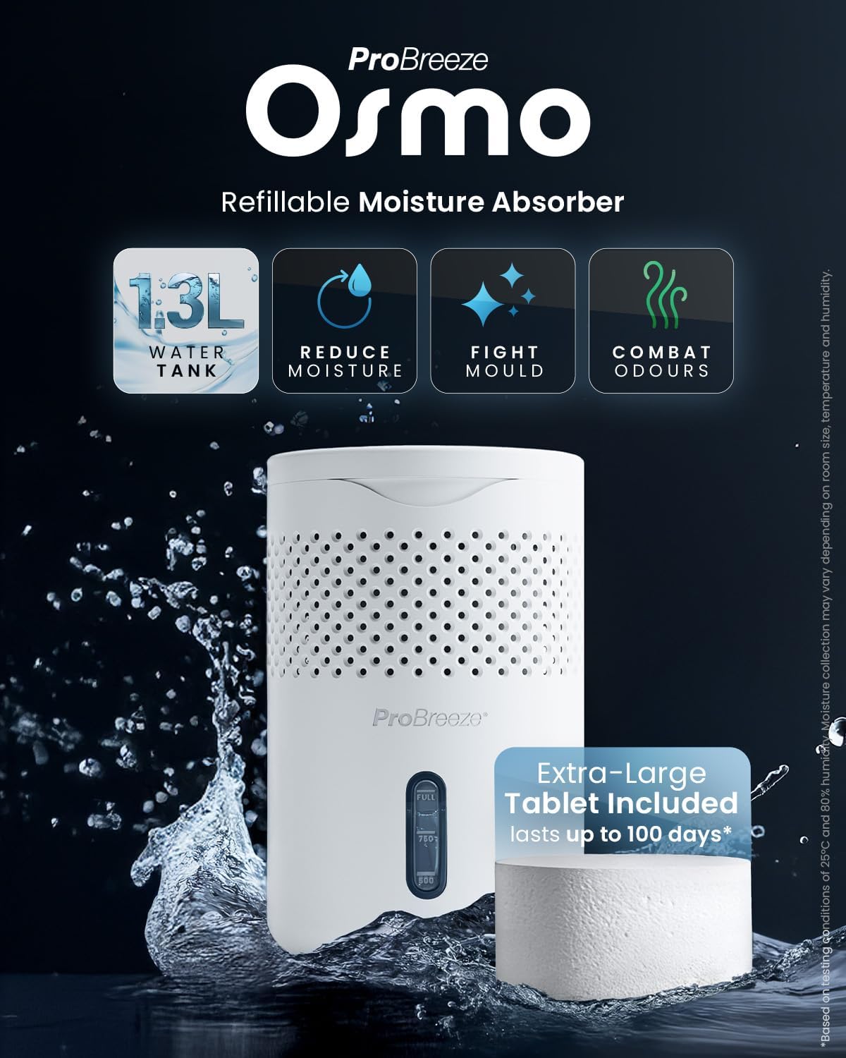 Detalle 2 de Pro Breeze Osmo Dehumidifier 700g 🏠