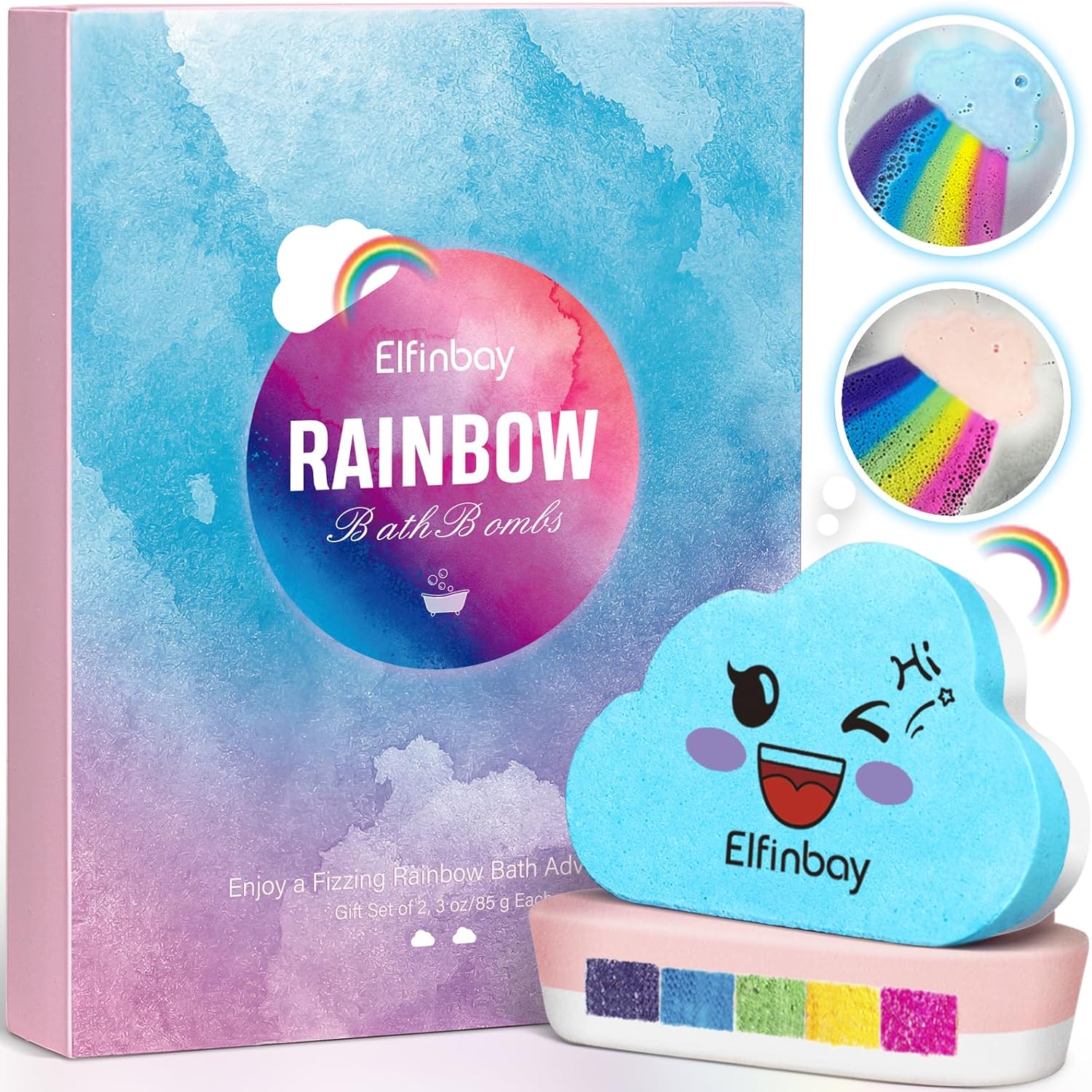 Thumbnail 6 de Rainbow Bath Bombs 4-pack organic kids bath bombs