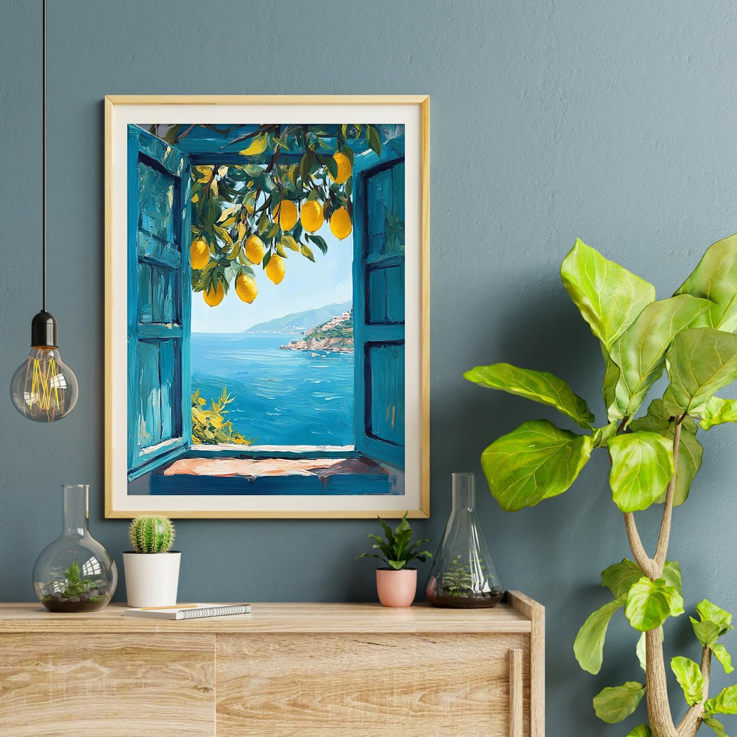 Thumbnail 2 de Yaostarart Lemons Framed Paint by Numbers for Adults with Easel – 12x16inch