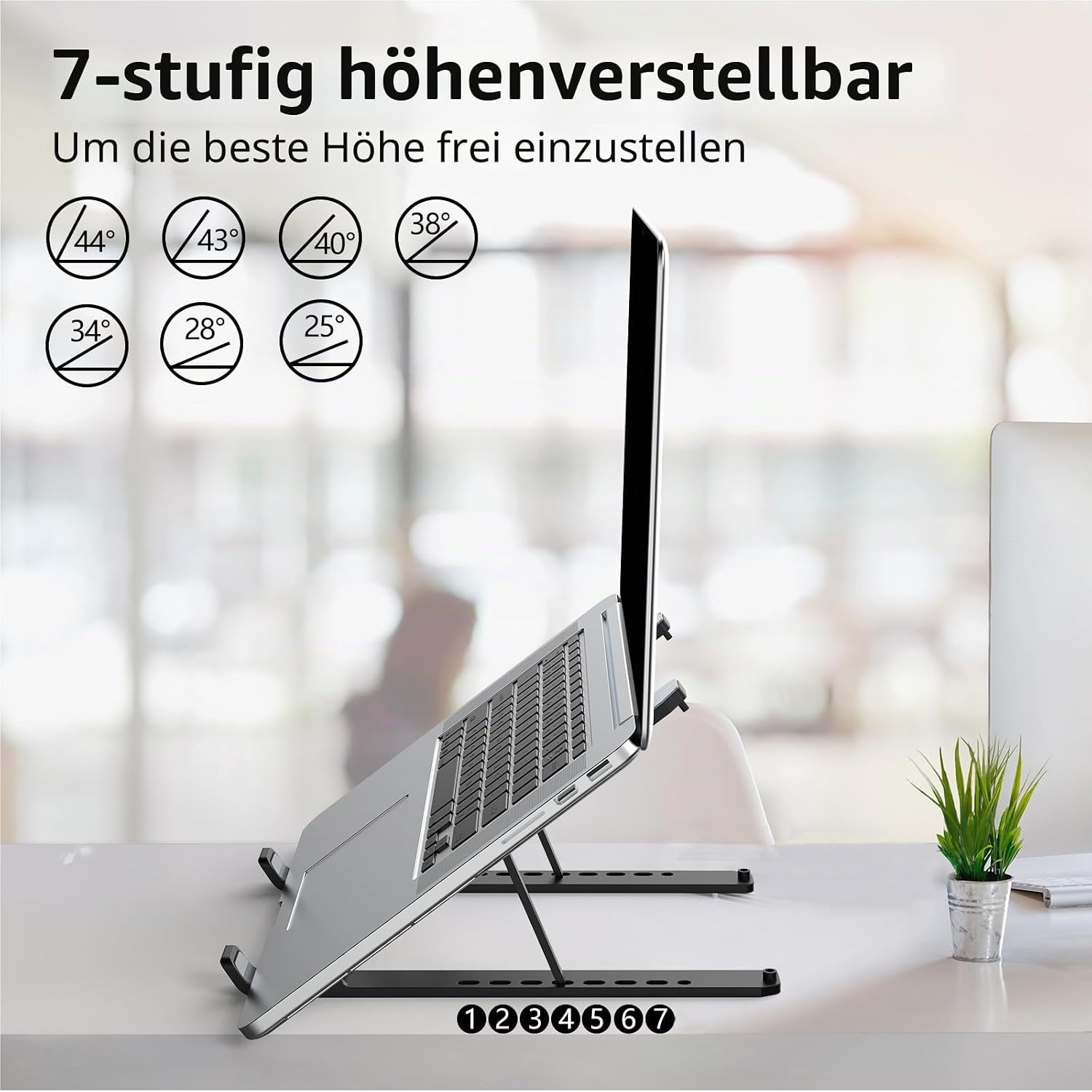 Detalle de Tonmom Laptop Ständer höhenverstellbar 10–15,6"