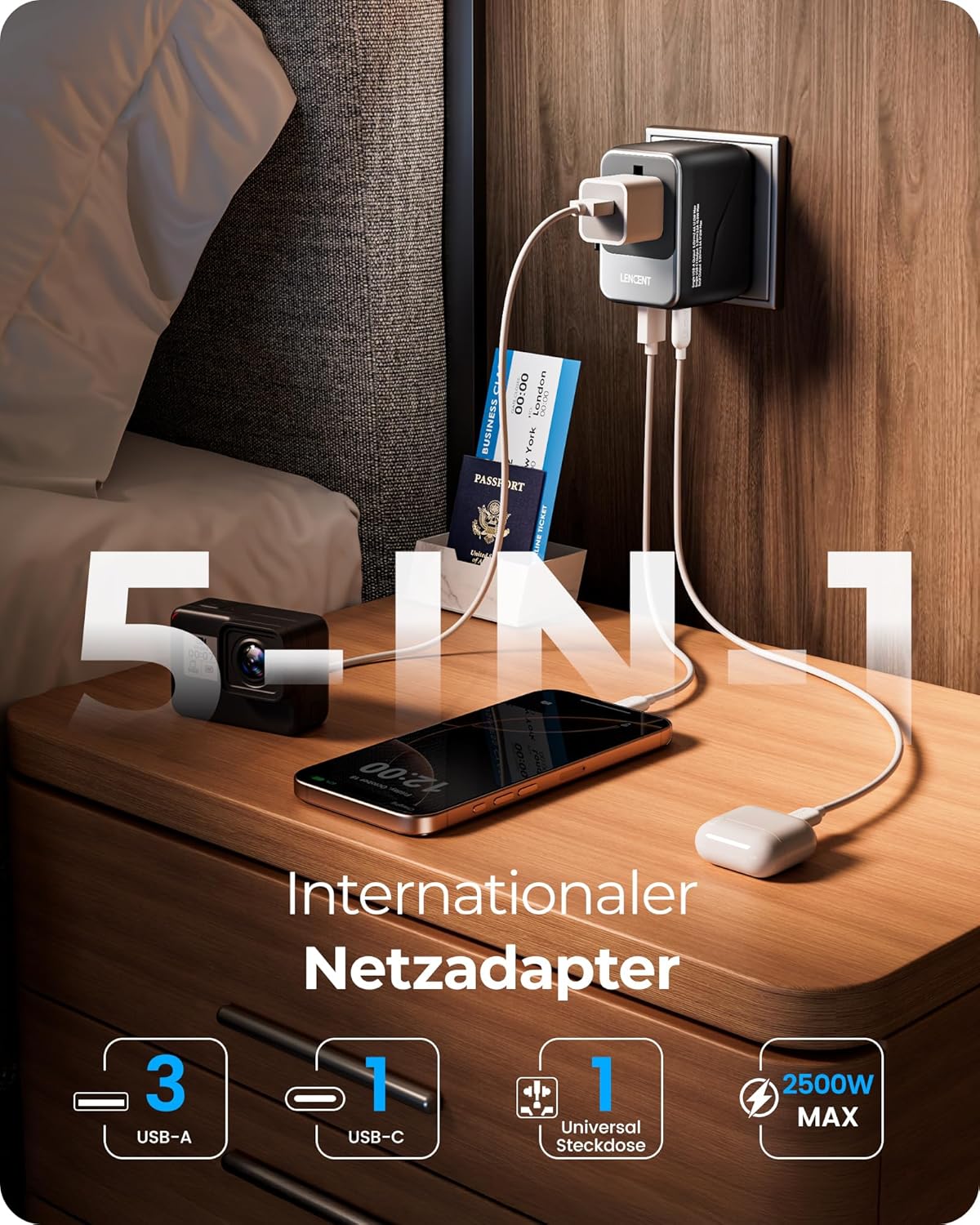 Thumbnail 3 de LENCENT Universal Reiseadapter Weltweit