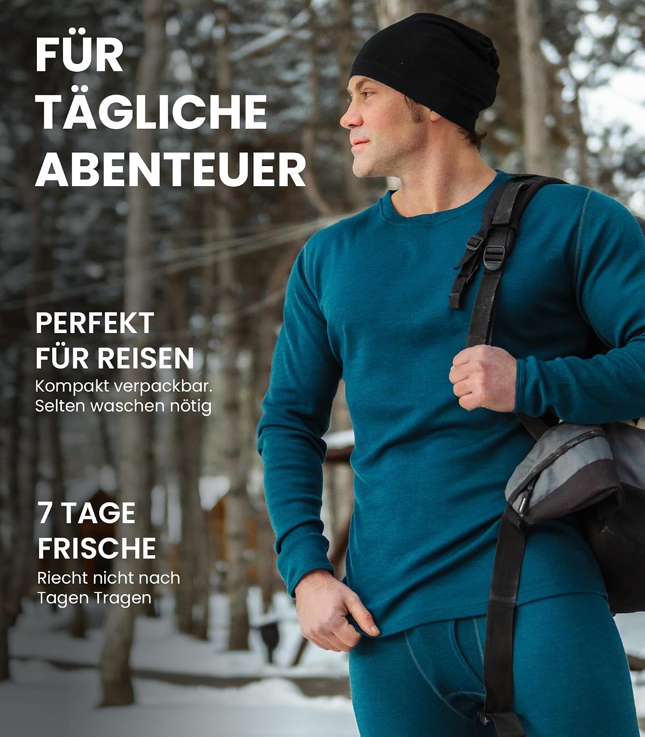 Detalle 1 de Merino.tech Merino Unterwäsche Set Herren