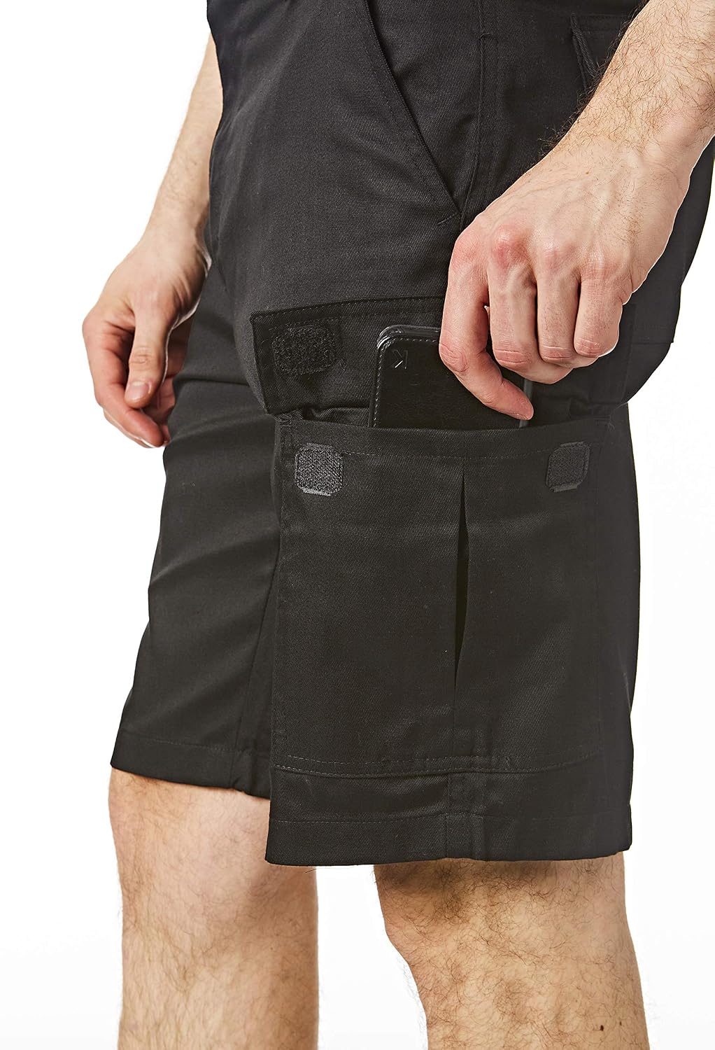 Detalle de Iron Mountain IMSHO226 Mens Workwear Multi Pocket Cargo Shorts – Black, 44W