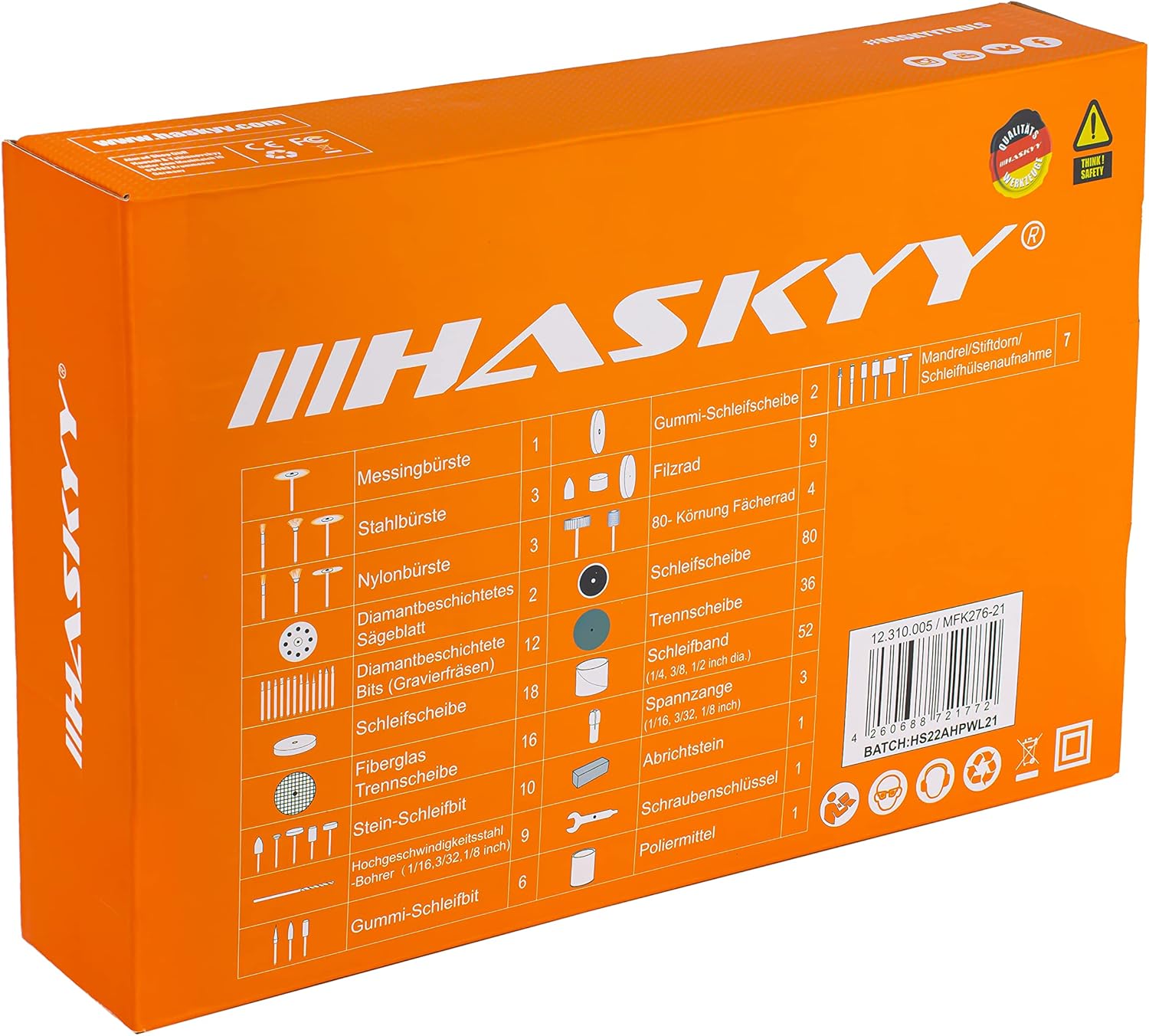 Thumbnail 6 de HASKYY Kit multifonctions 276 pièces : accessoires et outils rotatifs compatibles Dremel