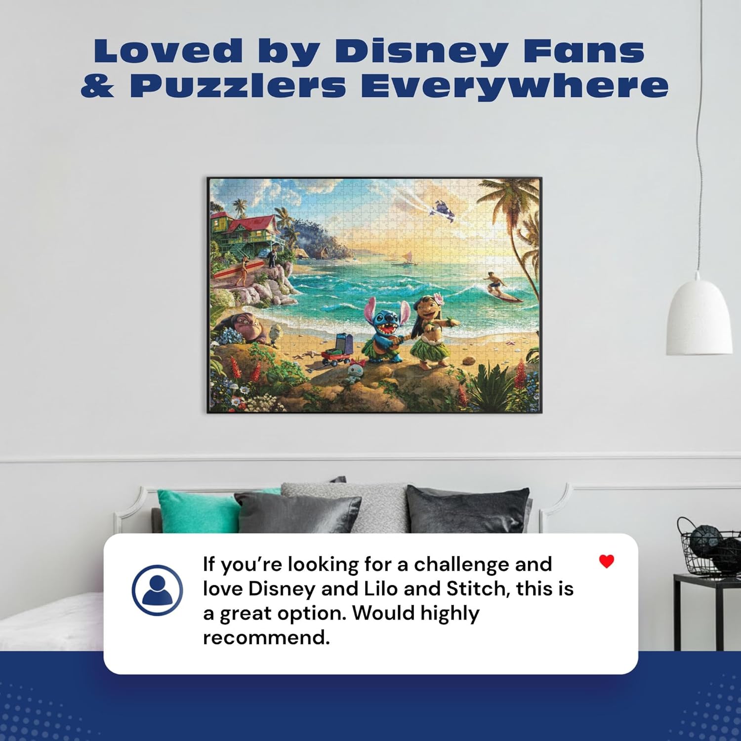 Thumbnail 6 de Ceaco Thomas Kinkade Disney Lilo & Stitch 1000-Piece Jigsaw Puzzle (Premium Recycled Board, Made in USA)