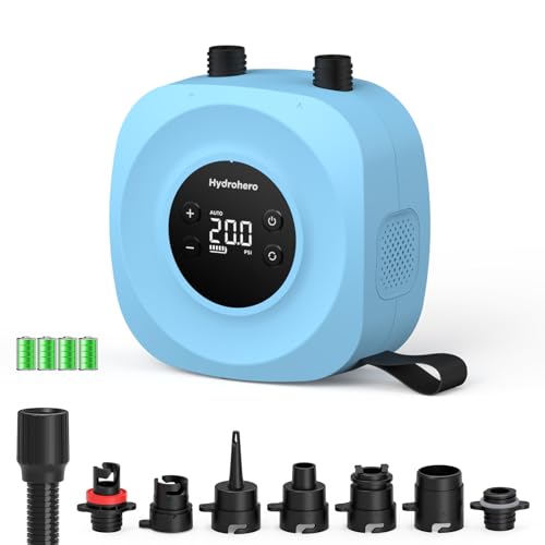 Hydrohero Pompe Sup électrique, rechargeable 20 PSI — Gonflage rapide pour planches SUP