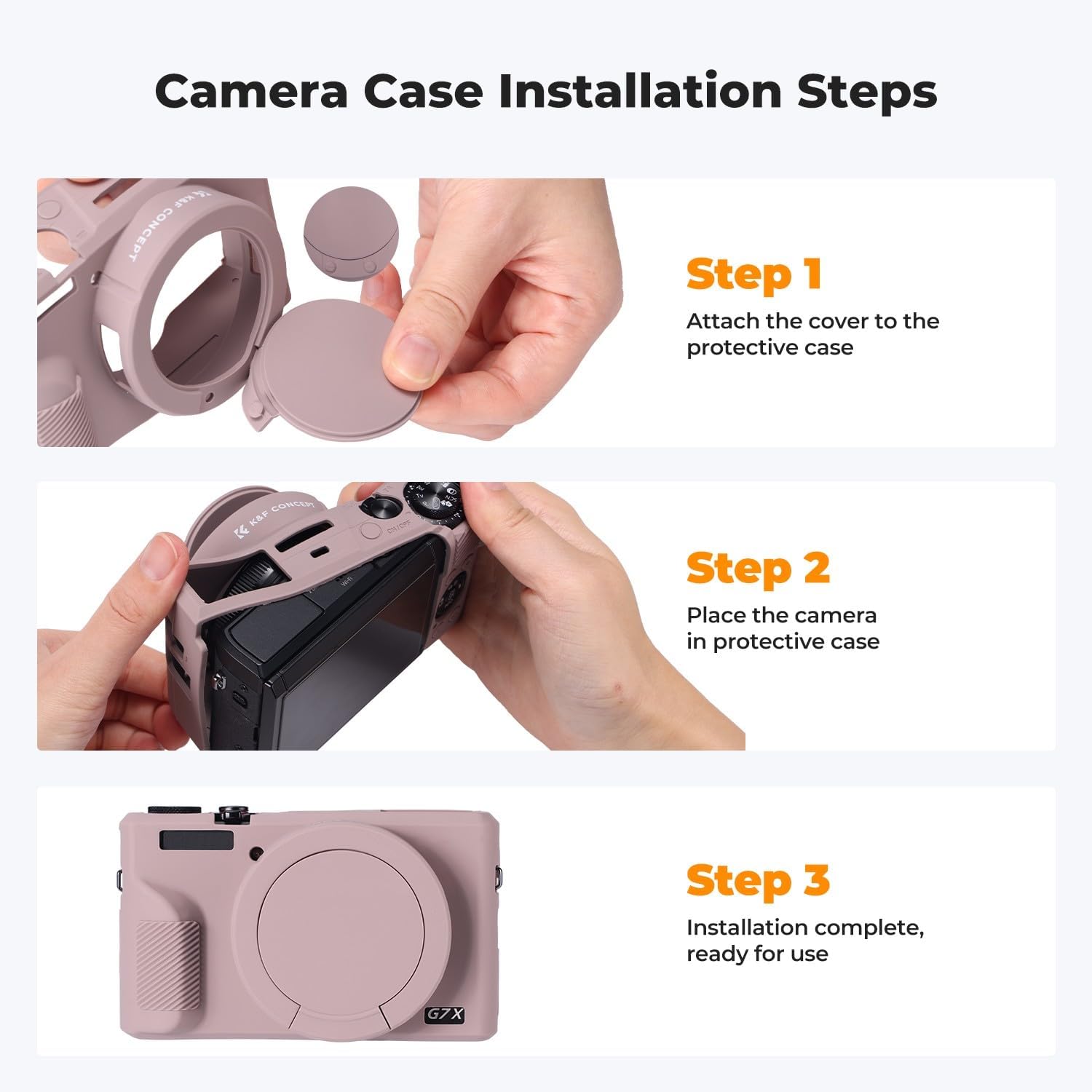Detalle 1 de K&F Concept Custodia silicone per Canon G7X3