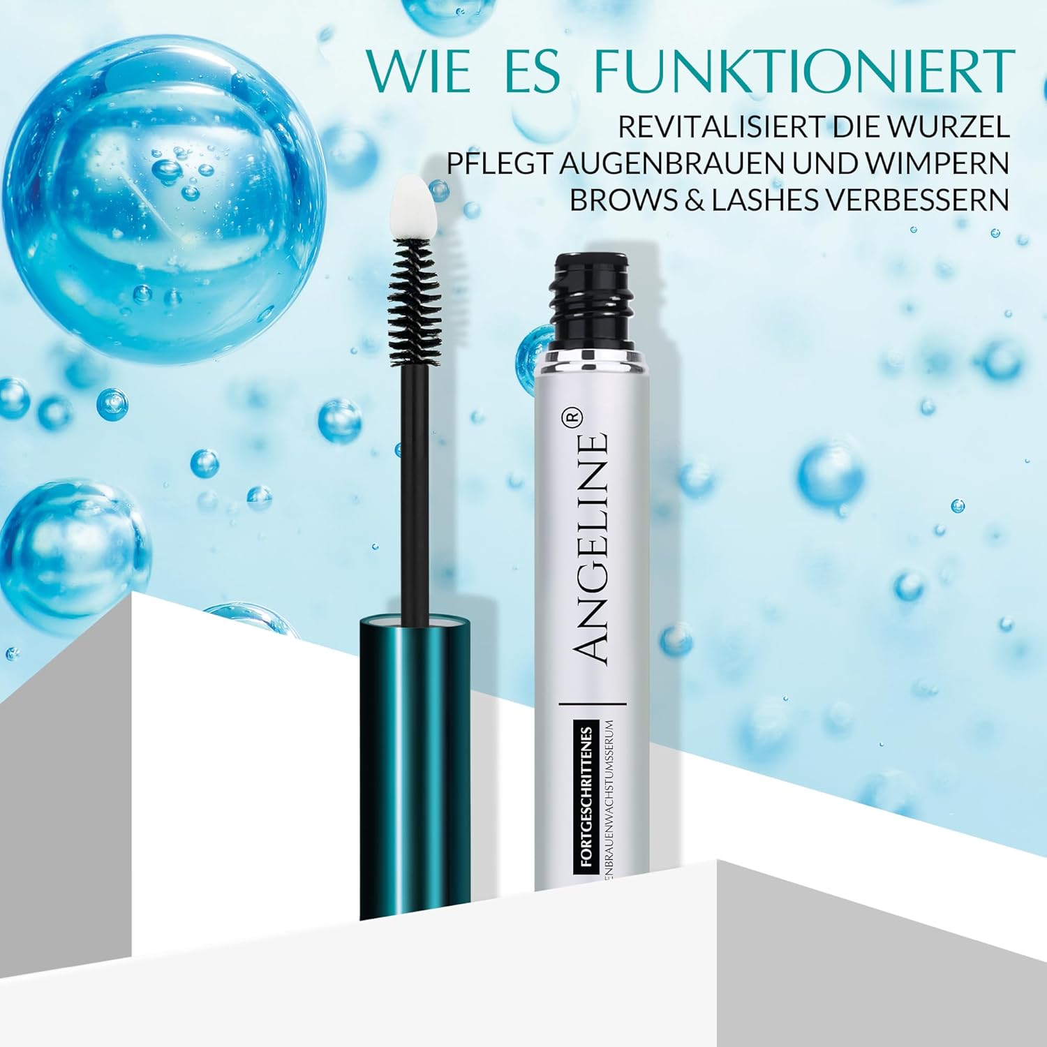 Detalle 2 de Augenbrauenserum ohne Hormone – Längere, dichtere Augenbrauen und Wimpern mit präzisem Applikator (5 ml)