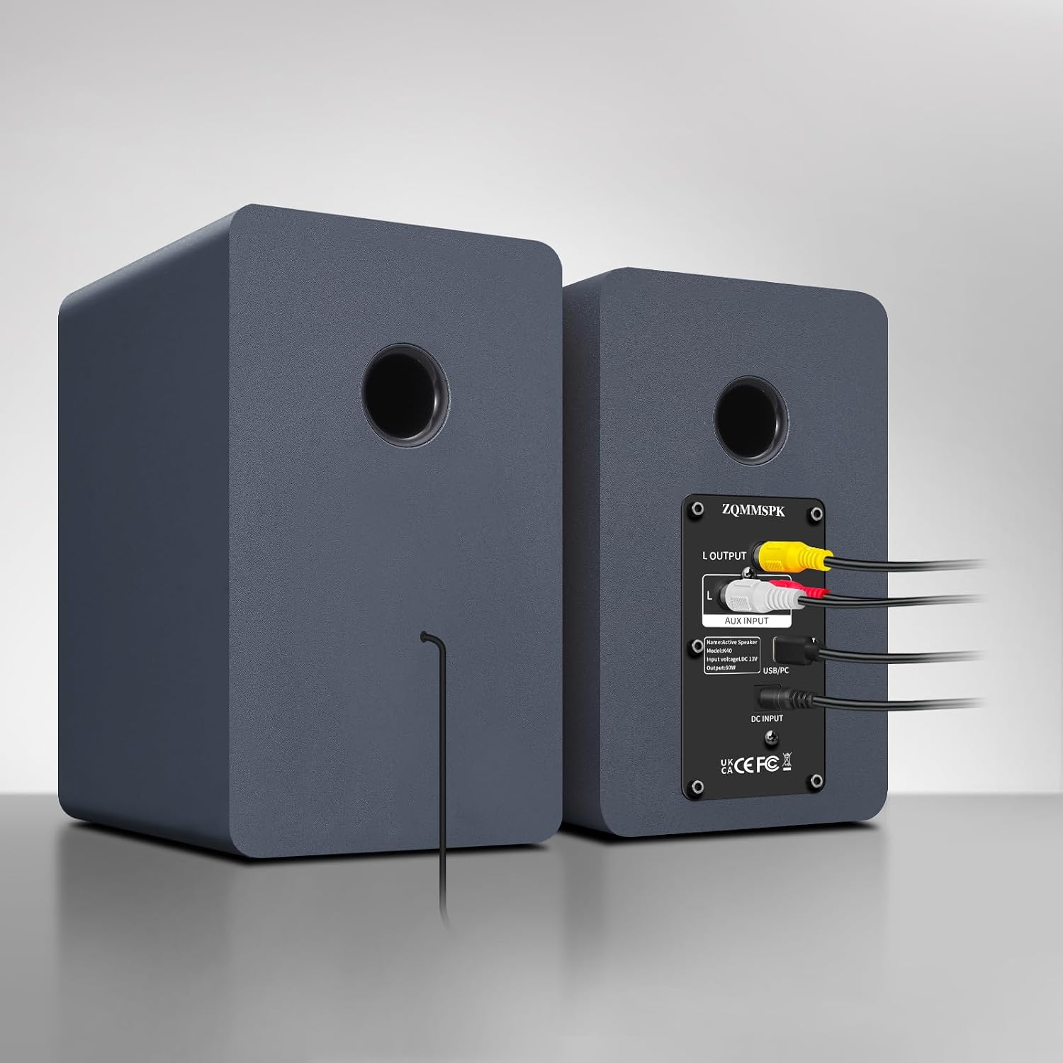 Detalle de ZQMMSPK Active Bookshelf Speakers (60W) – Review