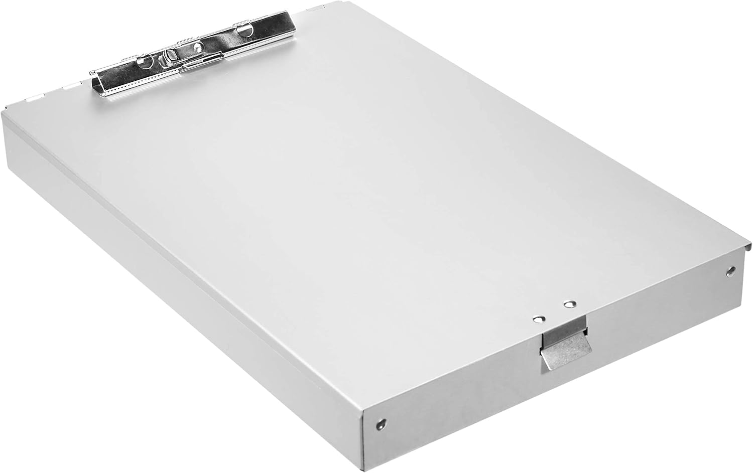 Thumbnail 1 de Amazon Basics Klemmbrett mit Ablage aus Aluminium – 35,56 x 22,8 cm, zweistufig, Standardklemme, Silber