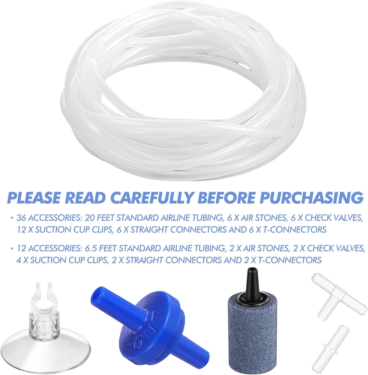 Detalle de Shappy Aquarium Airline Tubing Kit, 20 Feet