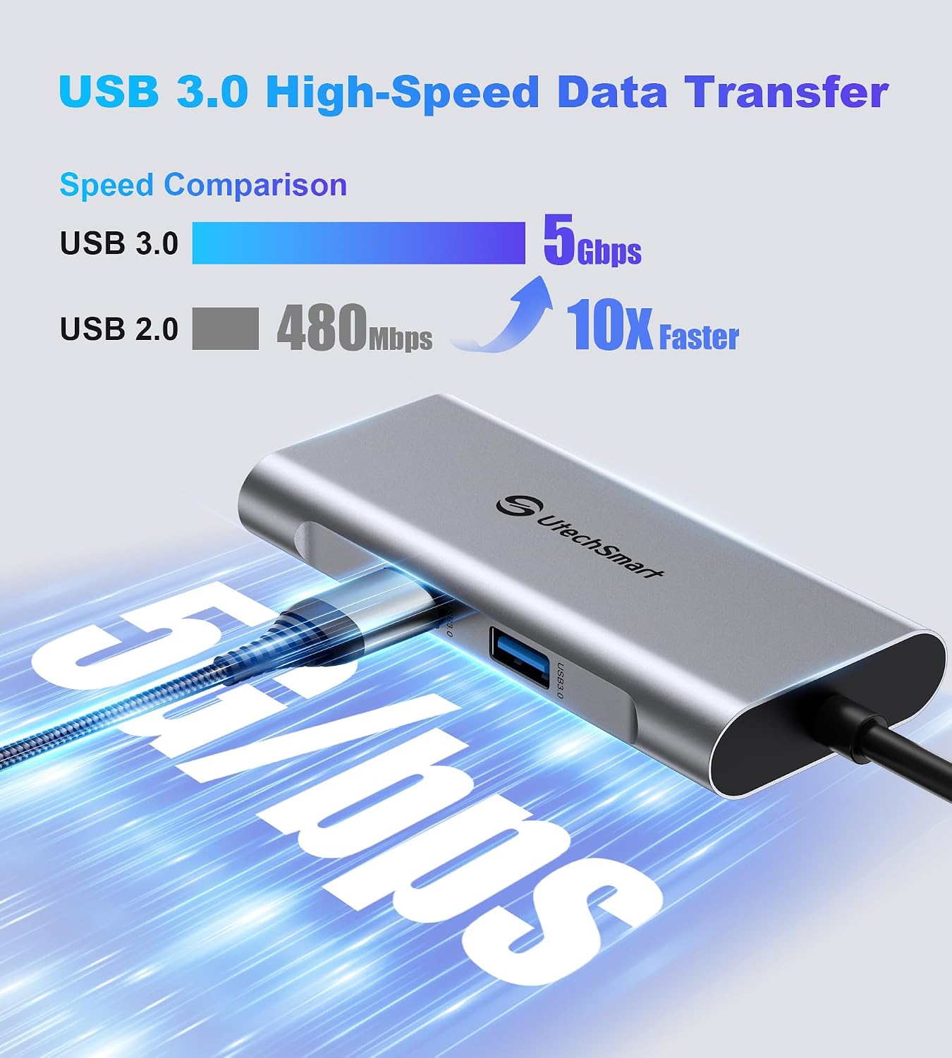 Thumbnail 6 de UtechSmart USB C Hub 100W PD