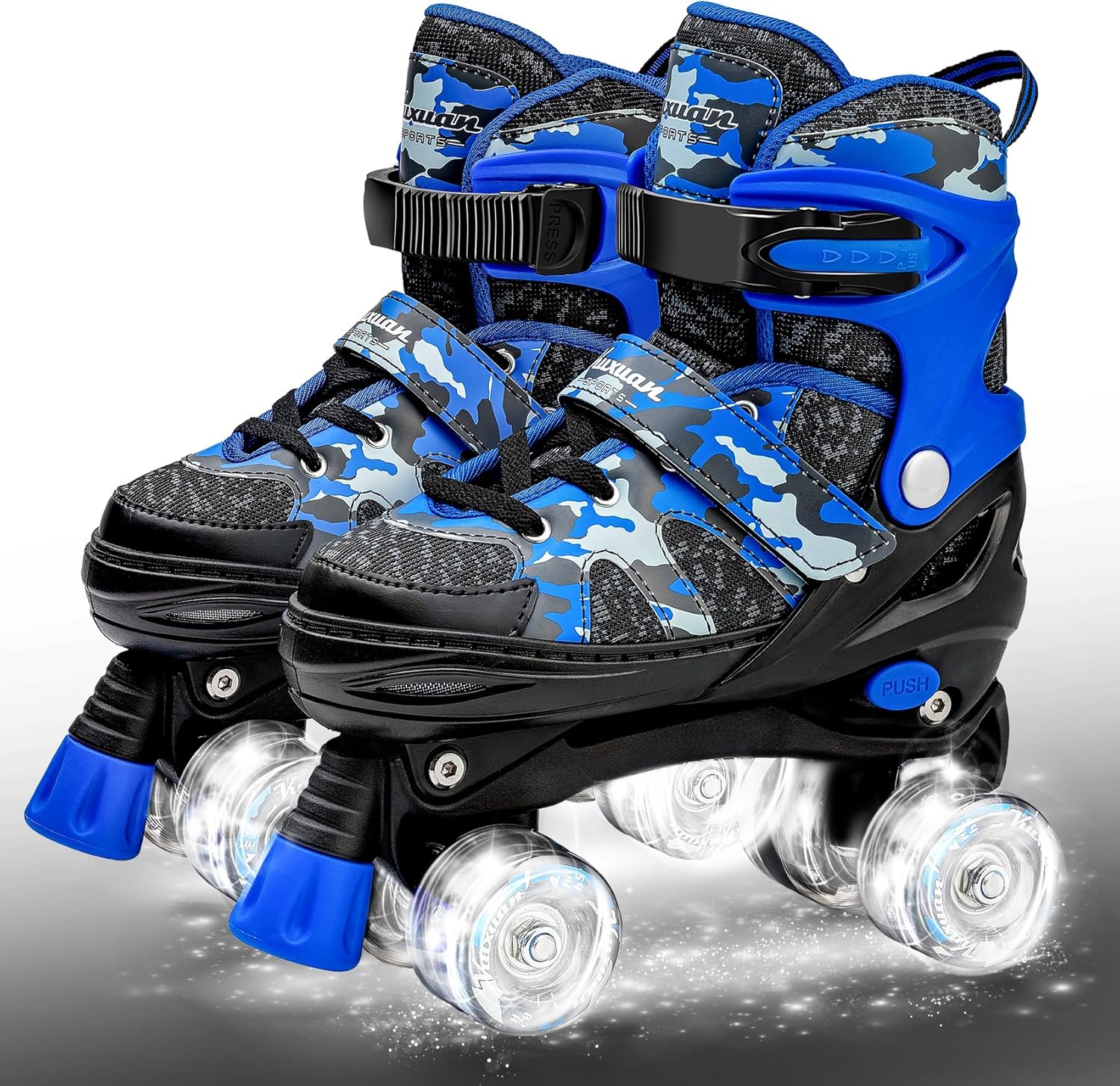 Thumbnail 6 de Kuxuan Camo Adjustable Roller Skates for Kids with Light-Up Wheels (Adjustable for 4 Sizes)